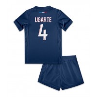 Paris Saint-Germain Manuel Ugarte #4 Heimtrikotsatz Kinder 2024-25 Kurzarm (+ Kurze Hosen)